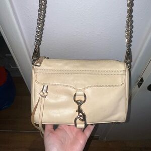 Rebecca Minkoff Mini Mac- Beige Leather Crossbody Bag